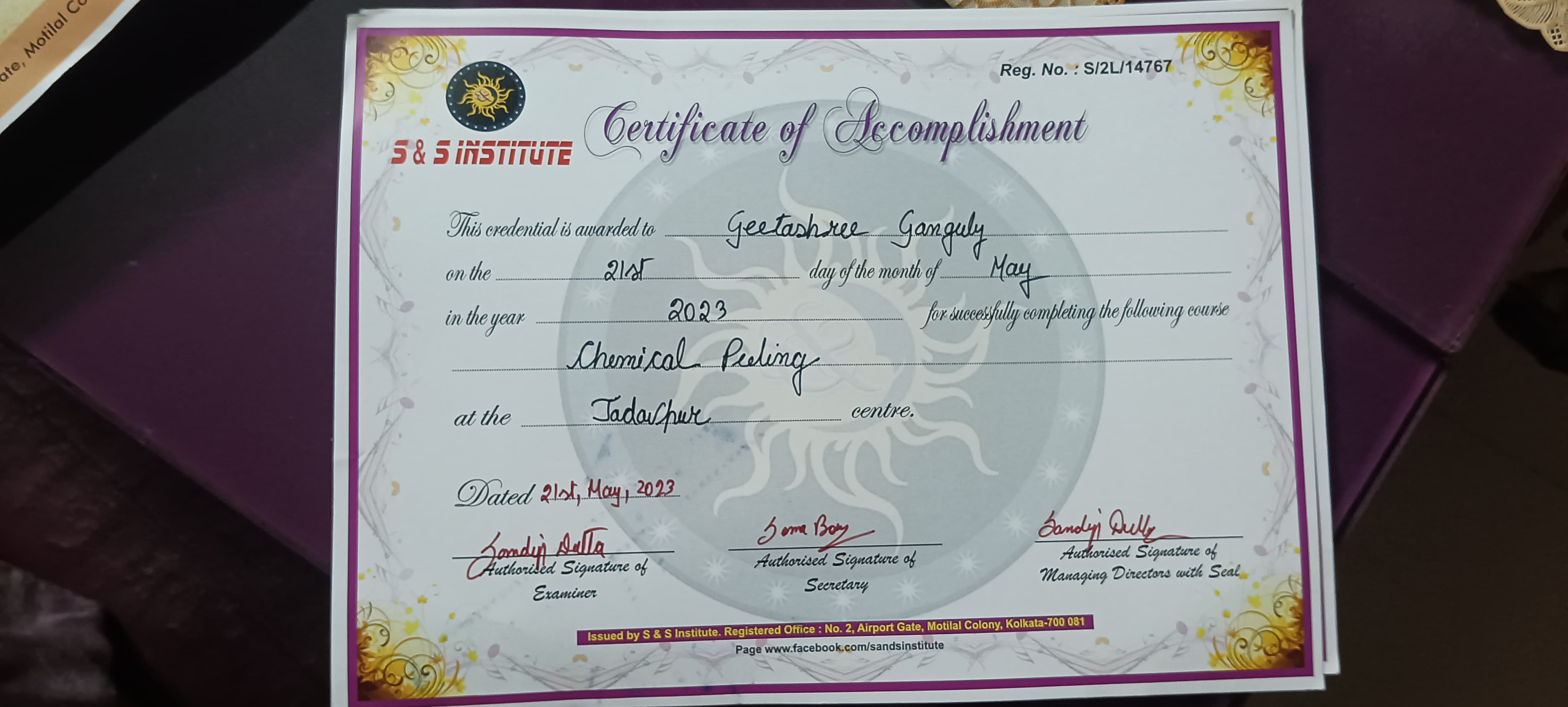 certificate